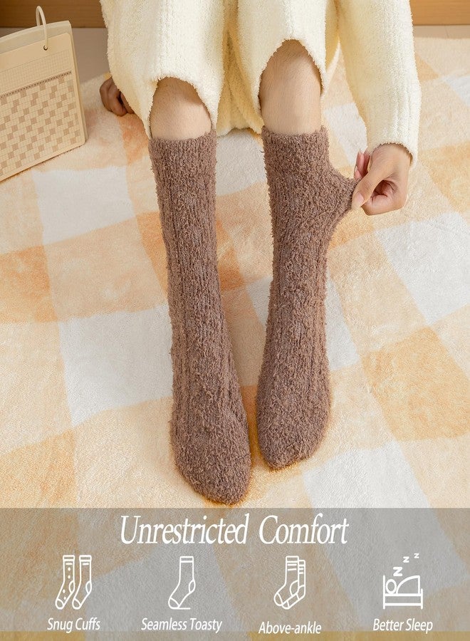 Tavaleu Womens Fuzzy Socks, Soft Cozy Fluffy Slipper Socks Winter Warm Plush Sleeping Socks - Image 2